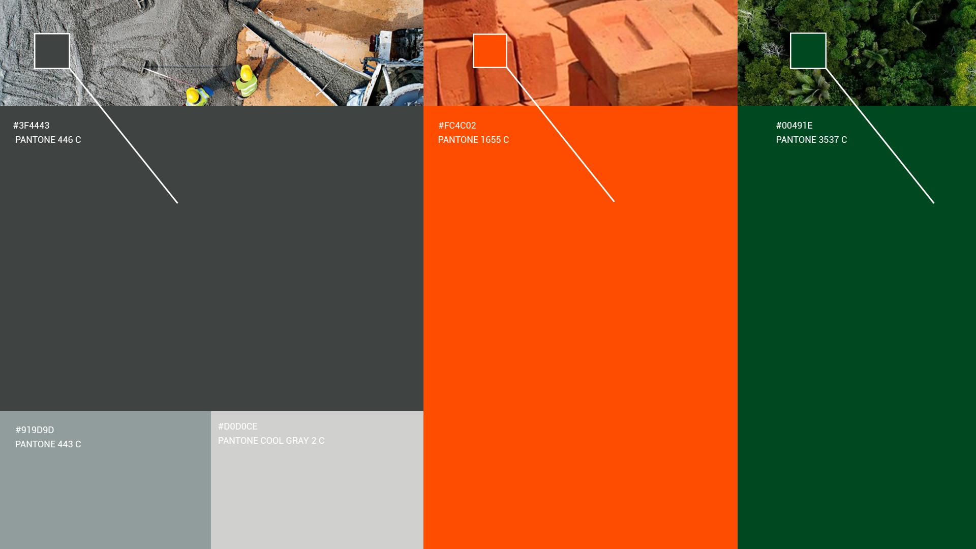 Paleta de Cores Anson Anderson Melo Designer Gráfico Identidade Visual Social Media Logomarca Logo IDV Logotipo Une Construtora Construção civil obras reformas