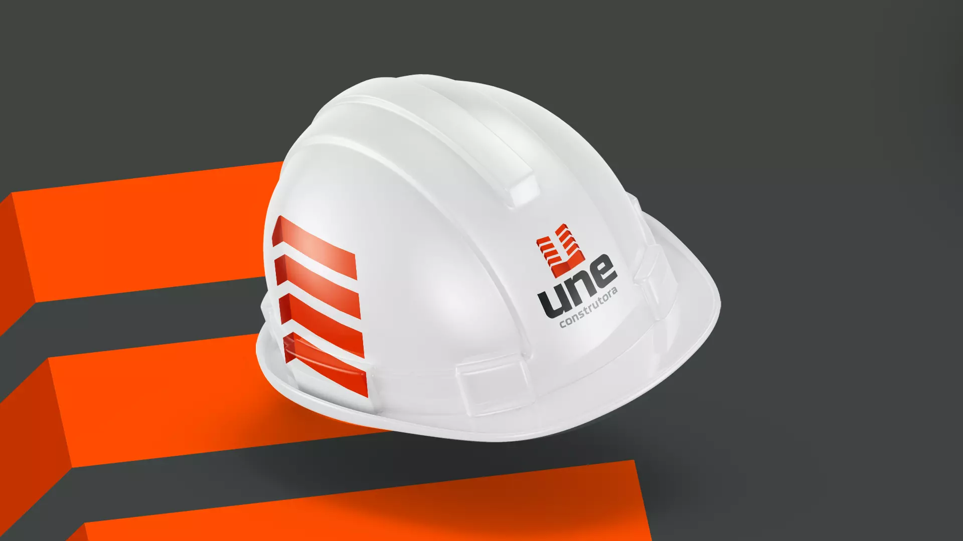 Capacete Anson Anderson Melo Designer Gráfico Identidade Visual Social Media Logomarca Logo IDV Logotipo Une Construtora Construção civil obras reformas
